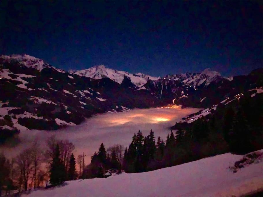Ferienhaus Zillertal Panorama Blick Balkon Sauna Zellberg Екстериор снимка